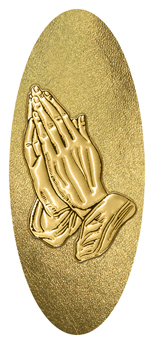 326 D516 512 GD Praying Hands Gold